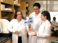 Dr. Eileen White, Sinan Khor (SAS '13), and Rachel Katz (SAS '13) in lab of the Cancer Institute of New Jersey
