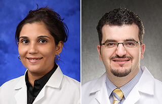 Monika Joshi, MD, MRCP (left) and Yousef Zakharia, MD (right)